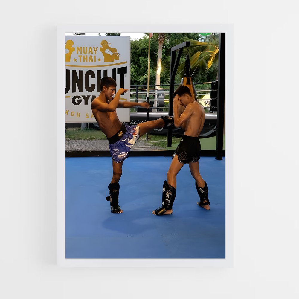 Poster Duel dans la Rue – affiche Muay Thai (vue 3)